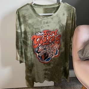 Womens oversized tee tie dye